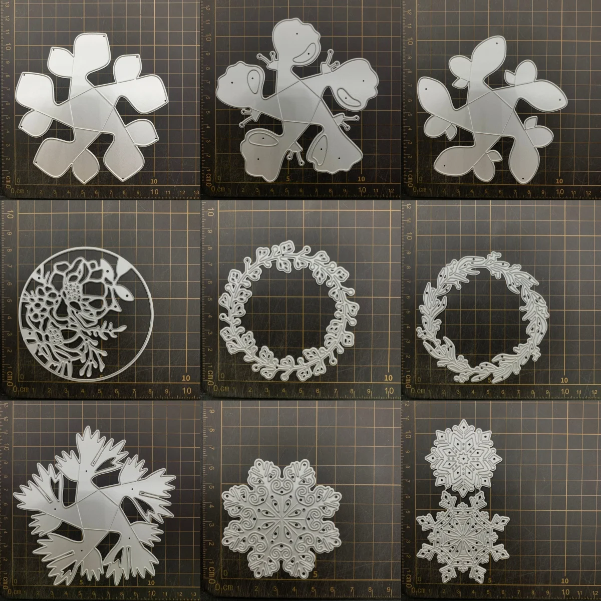 

9 видов металлических вырубных форм для скрапбукинга: складные цветы, трафареты для декоративного тиснения, шаблоны для рукоделия