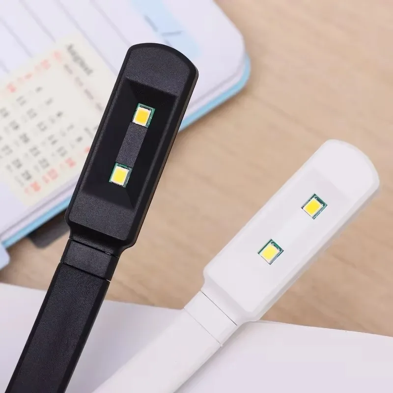 LED Book Night Light Rechargeable Reading Light 3 Brightness Adjustable Lamp Flexible Table Lights for Travel Bedroom Dormitory