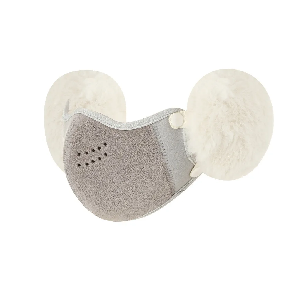 Máscara de orejeras 2 en 1 a prueba de viento, protección facial térmica transpirable para motocicleta, calentador de orejas a prueba de polvo, máscara facial protectora para los oídos