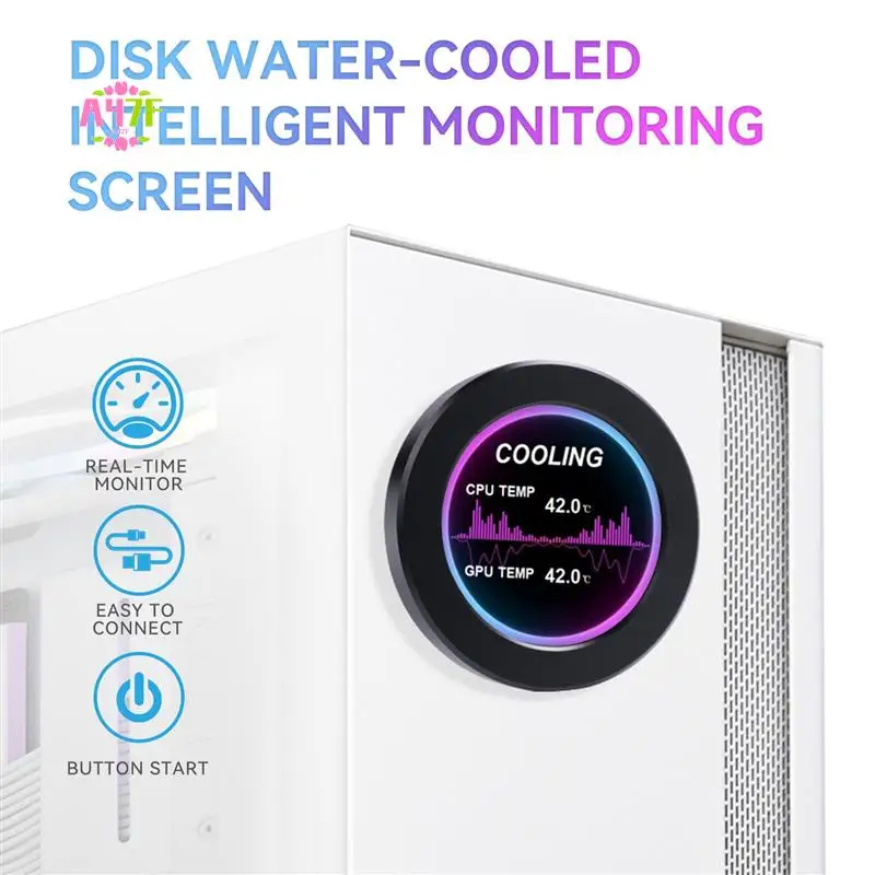 

A47F-2.1 Inches Water-Cooled Secondary Screen Ips Round Screen Water-Cooled Chassis Built-In Screen Monitor Computer Status