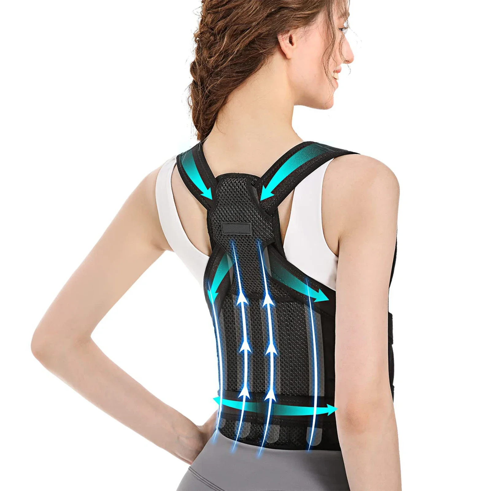 

Posture Corrector Back Orthopedic Straps for Men and Women Fully Adjustable Spinal Brace Comfortable Effective Upper Back Brace