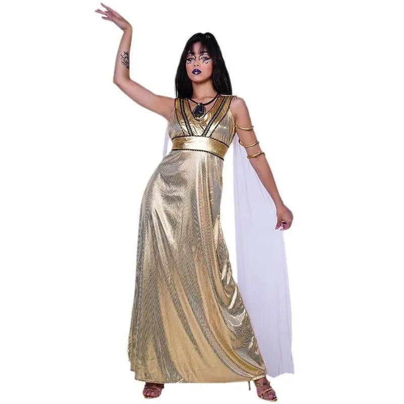 زي الملكة الطويل للهالوين للنساء البالغات، ملابس تنكرية، تصميم Queen Par Dr Ele، مادة البولي يوريثان
