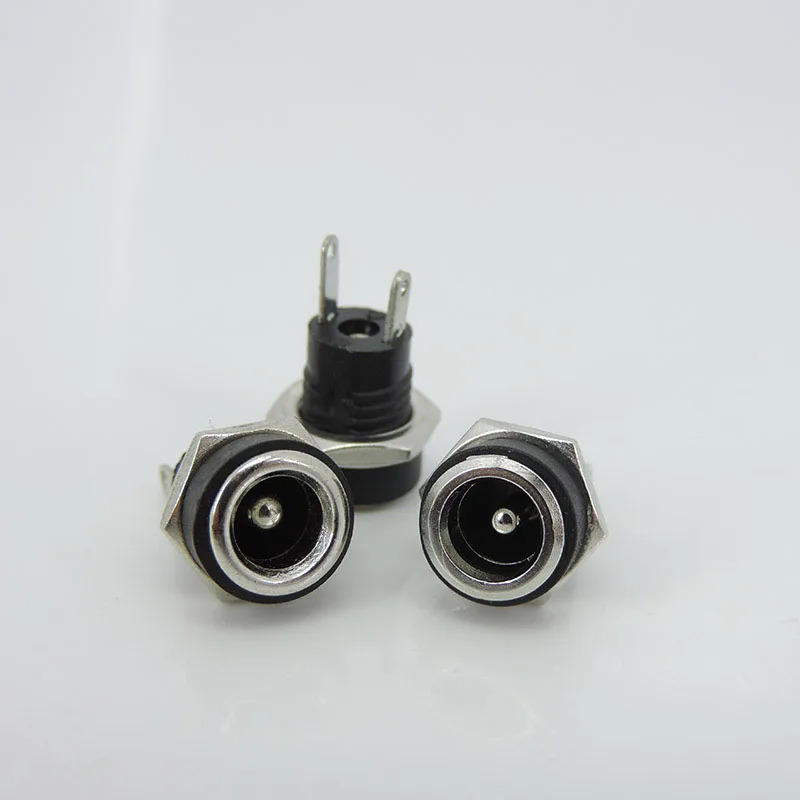 2/5/10 DC022b 5.5 x 2.1/5.5x2.5mm DC Female Power Jack Socket Supply Panel Mount dc 022 Connector Plug Adapter 2 Terminal Type