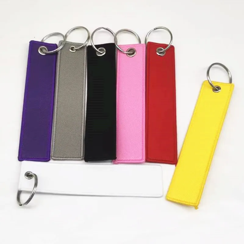 keychain wardrobe Motorcycle Embroidery Webbing Key Chain Personalize Fabric Motor Car Keychain