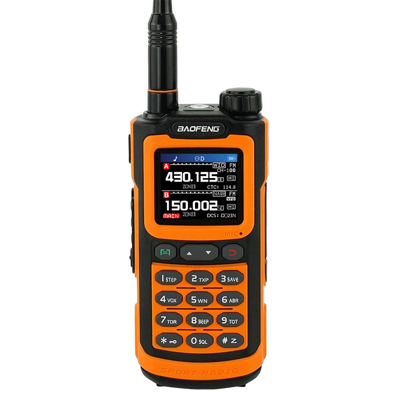 UV-20 Long Range UV Walkie Talkie with 1.77inch TFT HD LCD Display 1000 Channels Type-C IP54 Waterproof High Power Handheld