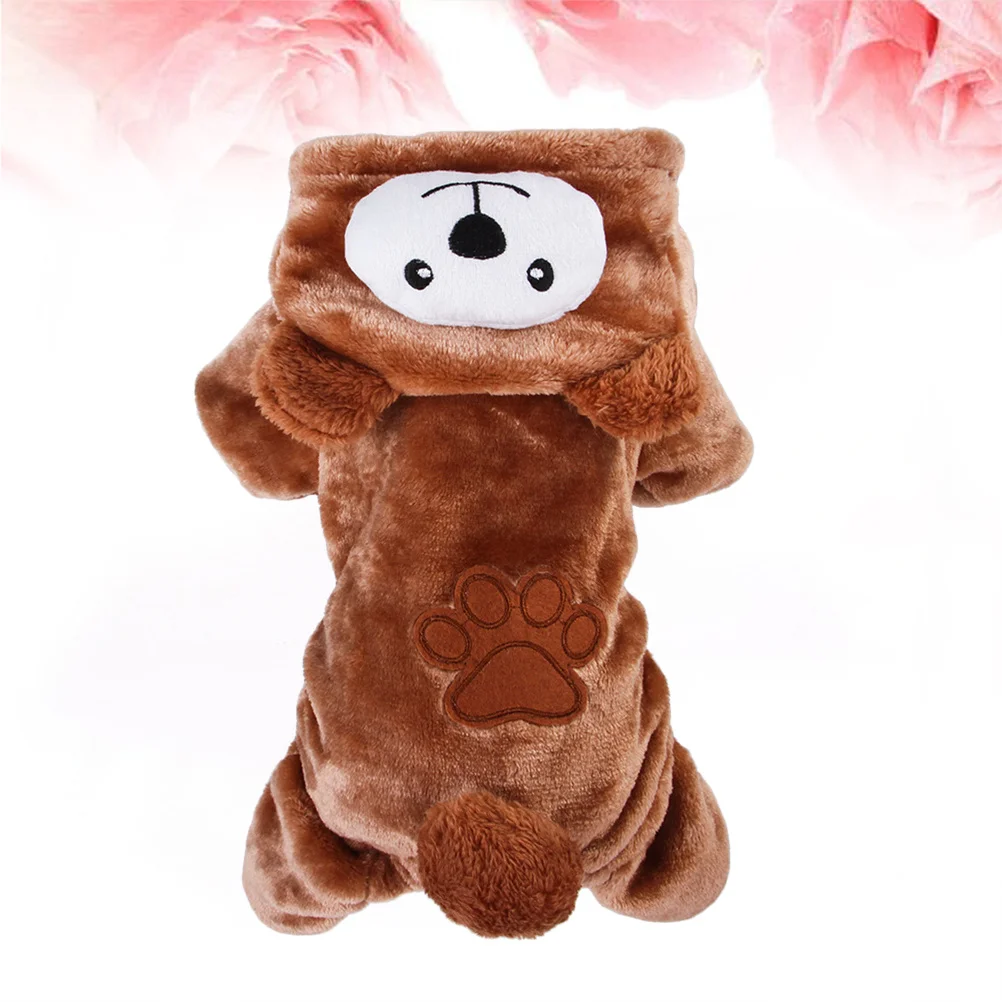 

Small Dog Waterproof Coat Bear Style Polar Fleece Warm Clothes Size Winter Clothes for Parties Photos Party Dog Cloth