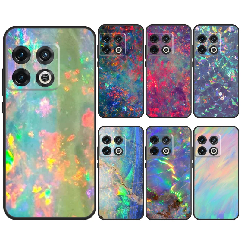 Opal Stone Iridescent Case For OnePlus 12 12R 11 9 10 Pro 10R 10T OnePlus Nord CE4 2T N10 N20 CE 2 3 Lite Cover