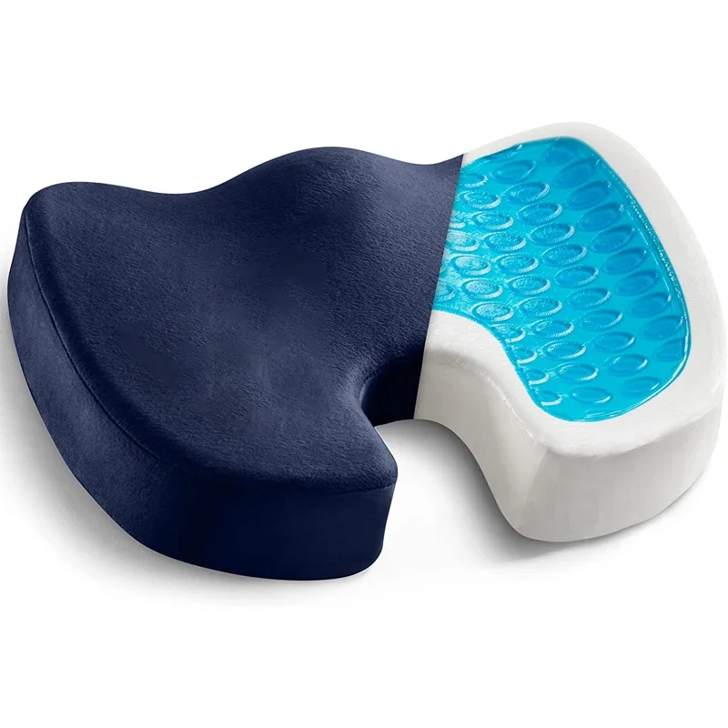 Gel Cooling Cushion Non-slip Gel Memory Foam Coccyx Cushion Car Chair Cushion Sedentary Artifact For Office Wheelchair
