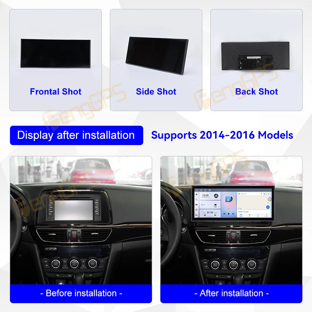 15.8 Inch Android 15 CarPlay Car Radio For Mazda 6 2014-2016 Touch Screen Multimedia Player GPS Navigation Head Unit DSP Auto
