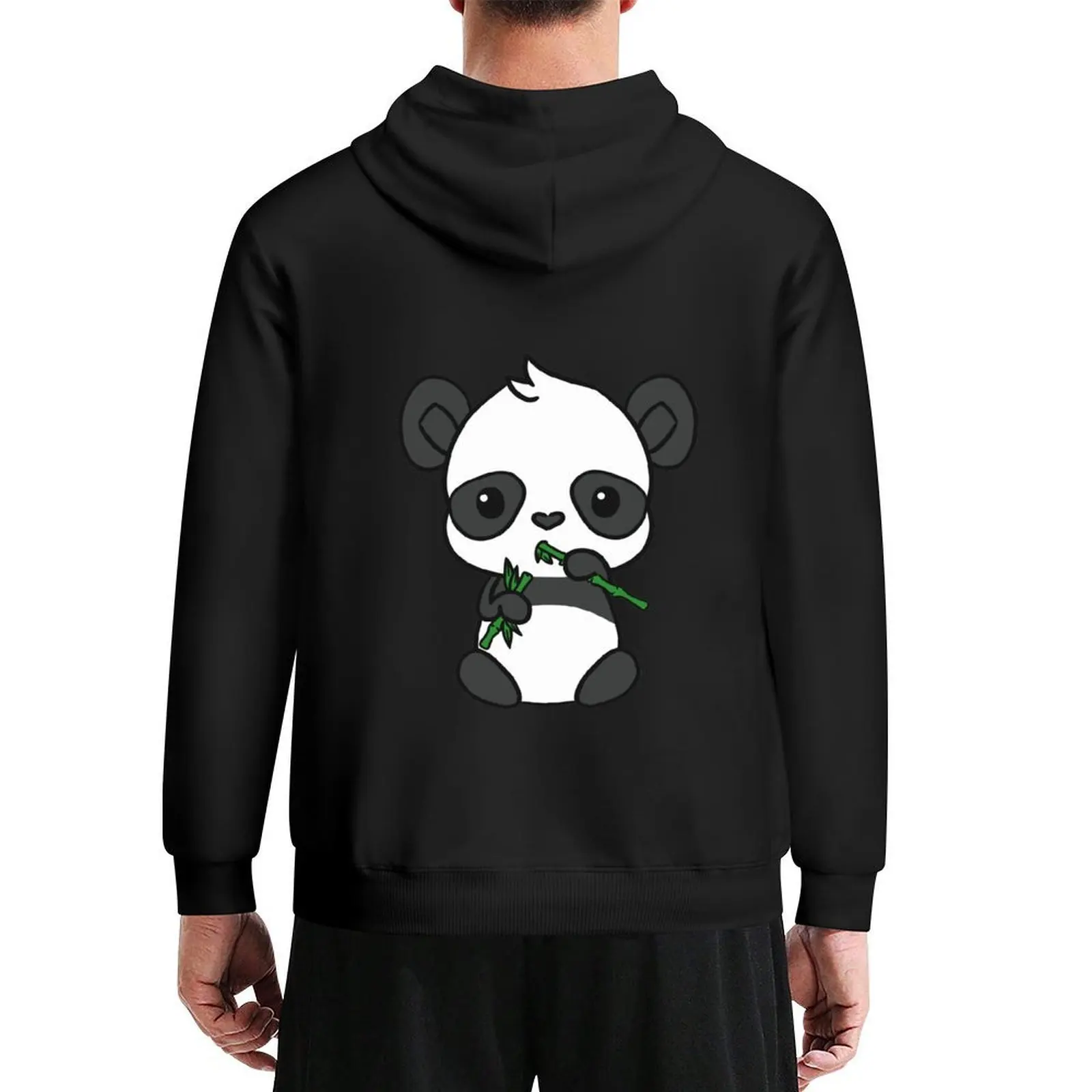 

Snacking Panda Hoodie mens clothes anime clothes mens clothing men's winter sweater hoodie streetwear