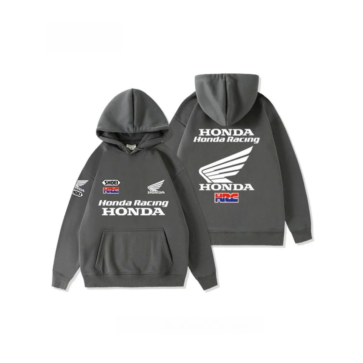 Honda motocicleta moda roupas de corrida fábrica equipe marquis asa ouro outono e inverno moletom com capuz solto roupas masculinas