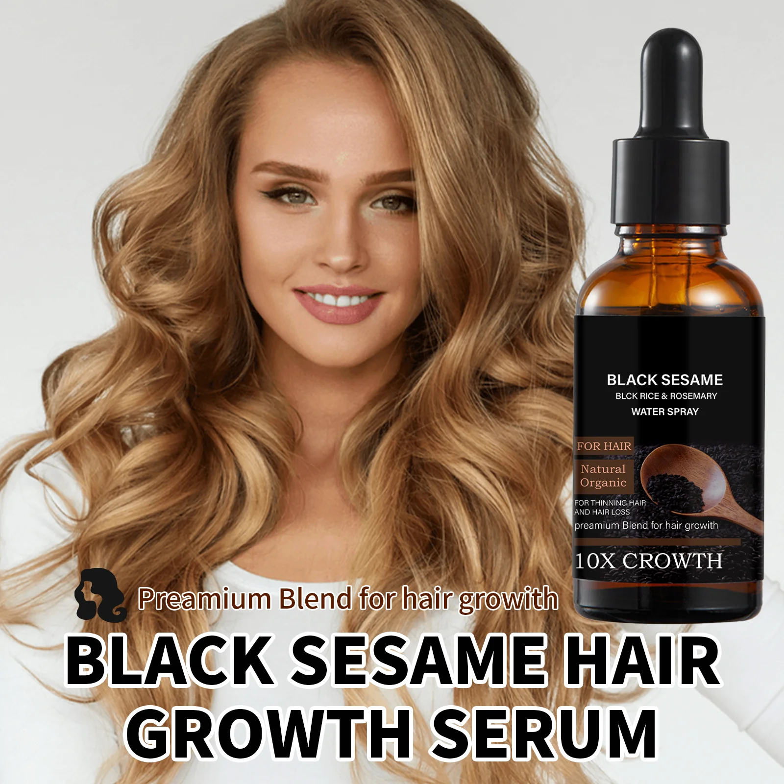 

30/60ml hair care essential oil prevents hair loss, repairs dry hair tips and damages, and cares for hair growth