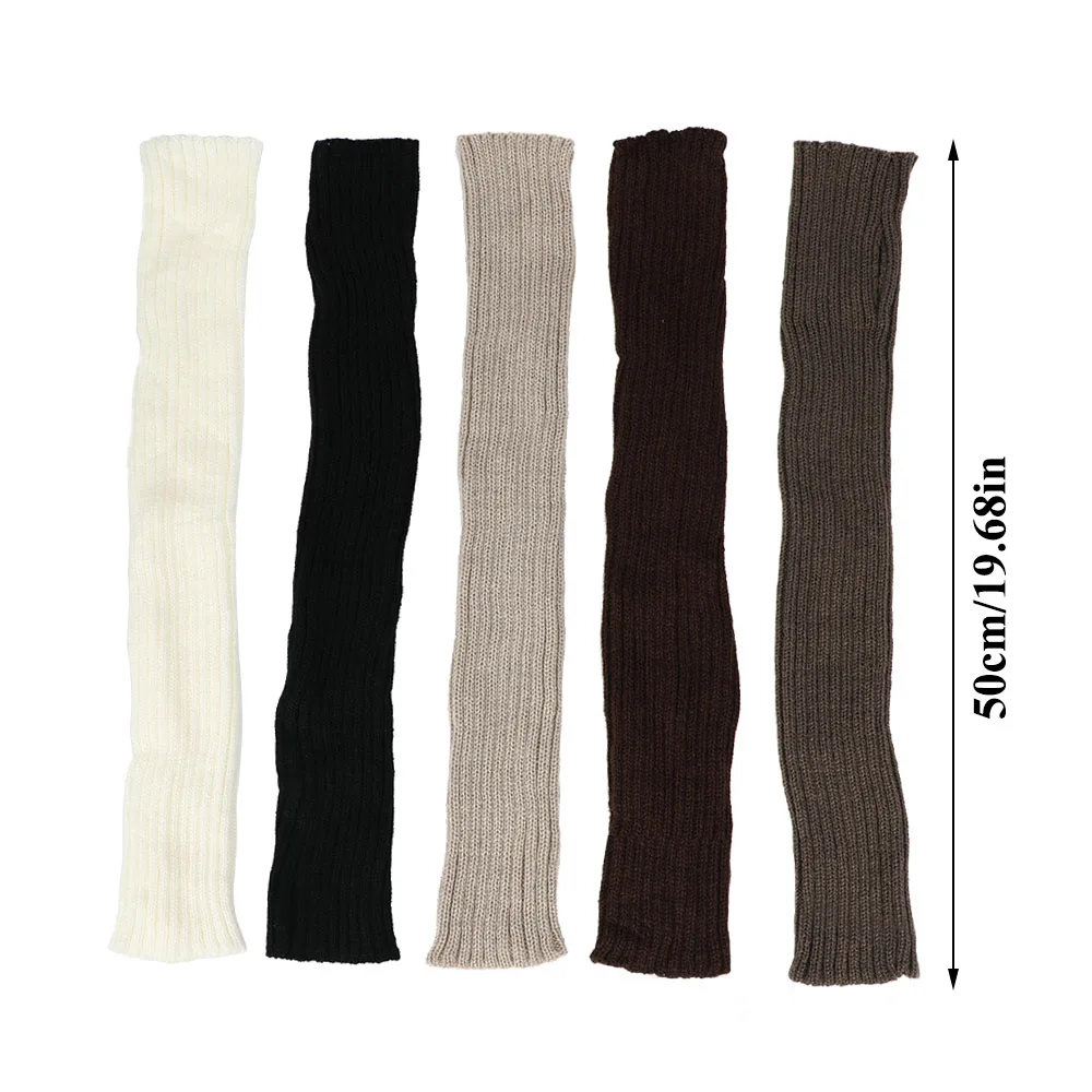 Fashion Winter Arm Sleeves Fingerless Gloves For Women Knitted Arm Warmers Long Half-finger Glove Punk Gothic Fingerless Mitten