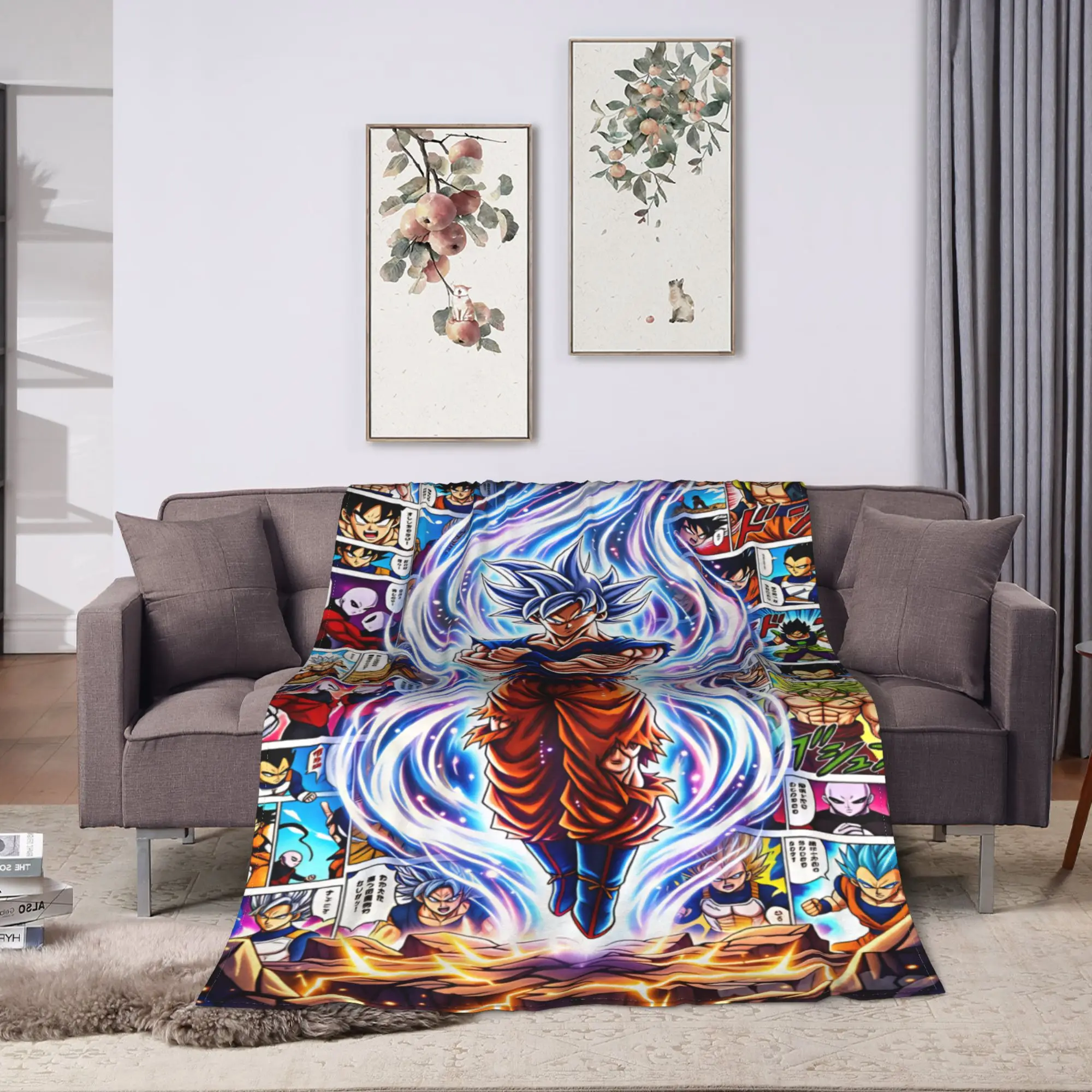Anime D-Dragons B-Balls  Flannel Blankets  Warm Bedding Throws for Living Room Decorative Novelty Bedspread Sofa Bed Cover