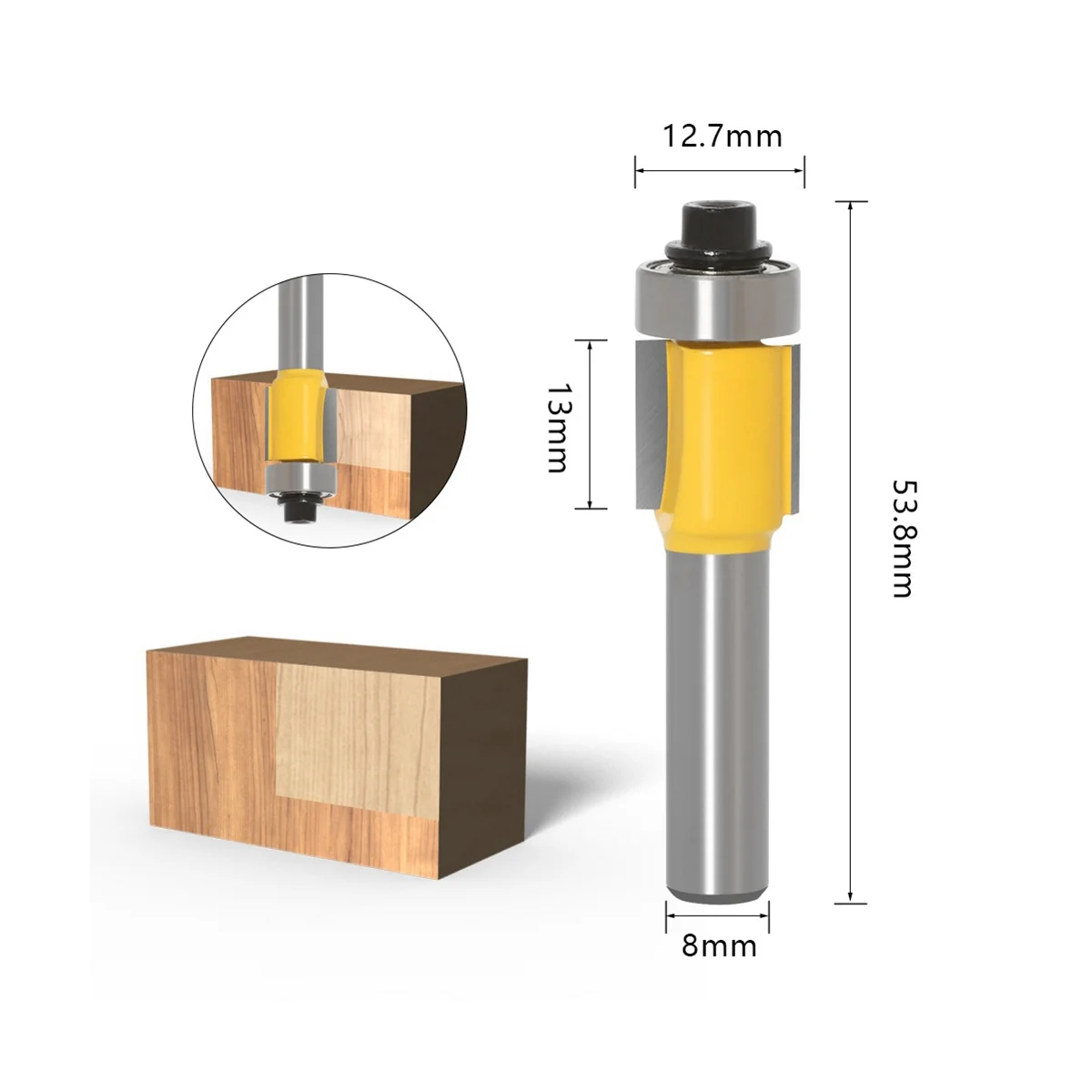 15Pcs 6.35mm Router Bit Set Trimming Straight Milling Cutter Wood Bits Tungsten Carbide Cutting Woodworking Trimming