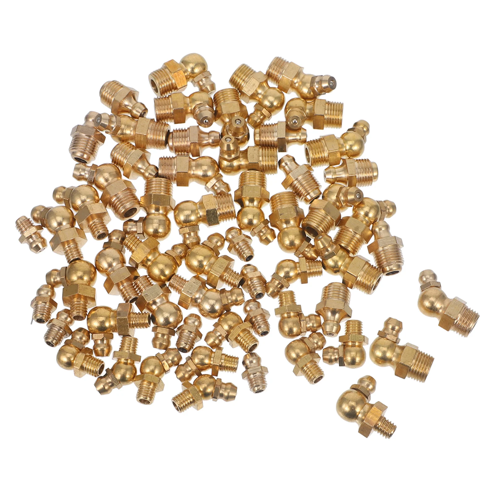 

1 set Grease Fittings Set 1/4-28 SAE-LT Brass Nozzles M6x1 M10x1.5 1/8-27 Straight Angled Hydraulic Nipples Tool Kit