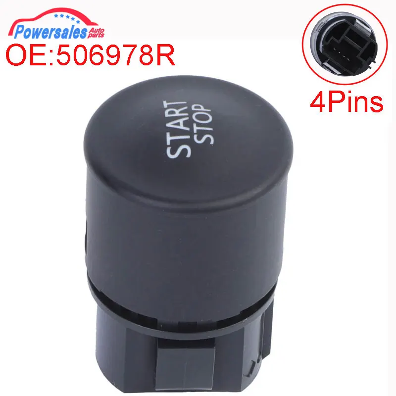 New Car Keyless Go Start Stop Ignition Button Switch For Renault Clio 2013-2016 506978R