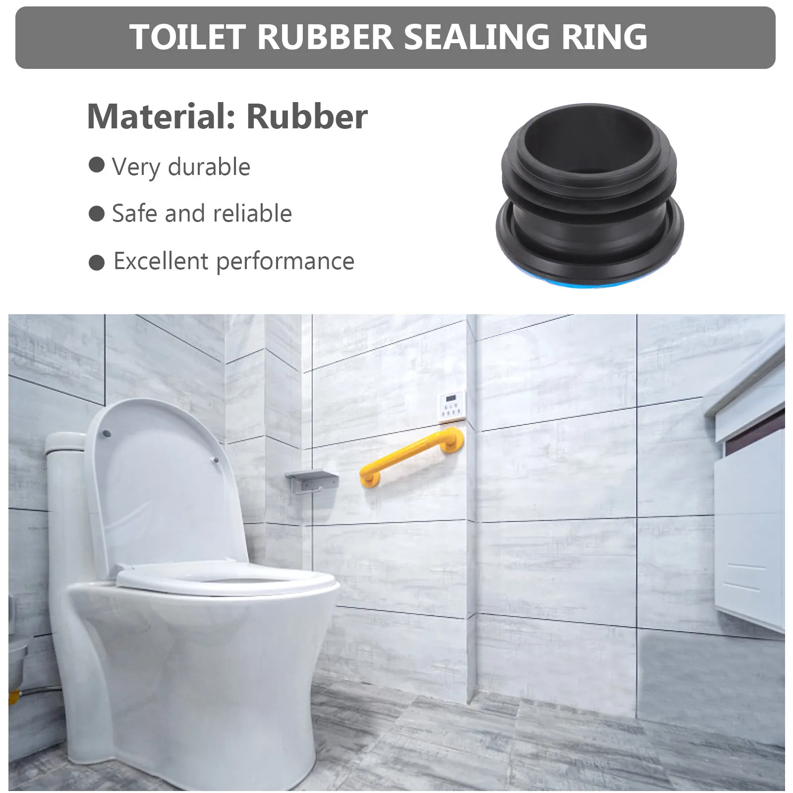1Pcs Adjustable Flange Depth Toilet Seal Ring Odor-Proof Leak-Proof Wax Ring for Most Water Closets Against Sewage