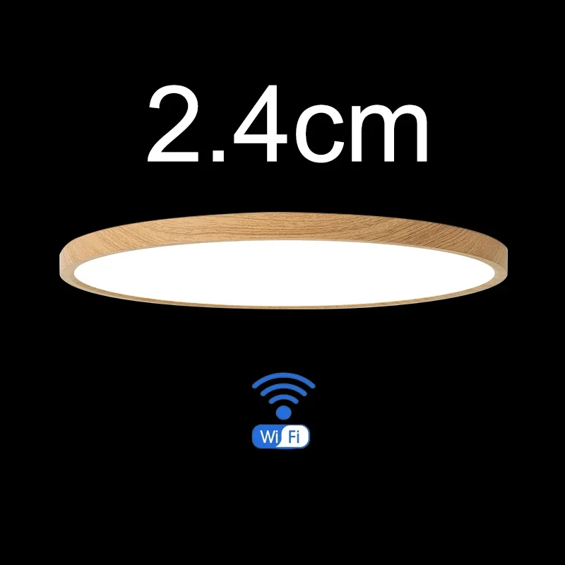 

Modern Led Smart Ceiling Light Golden Wood Grain Dimmable Home Lighing WiFi Tuya App Voice Control Surface Mounting Lamp