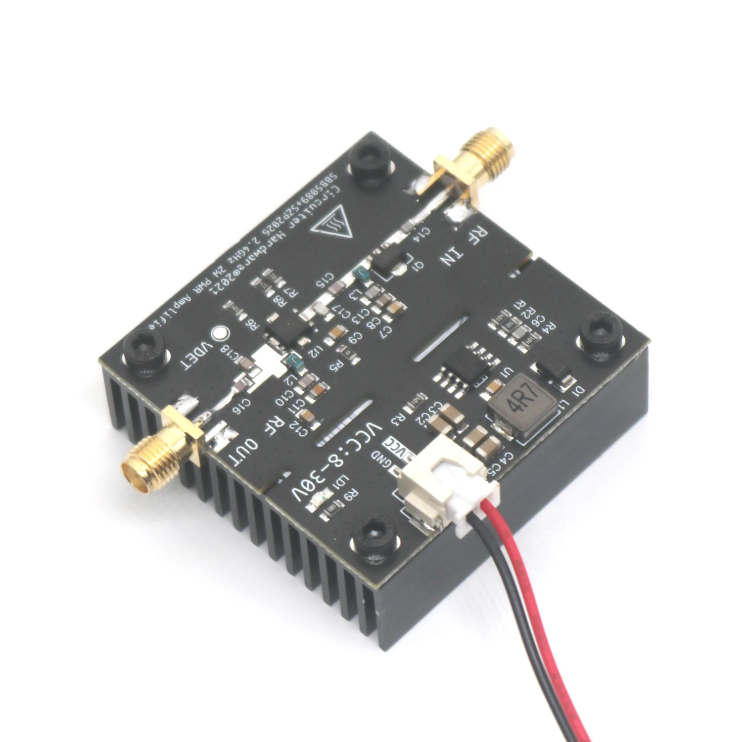 Imagem -02 - Amplificador de Potência rf com Transferência de Imagem Bluetooth Entrada Wifi Ssb Sbb5089 Szp2026 2.4g 2w Ganho 23db 12v 24v 2.4ghz Rádio Ham