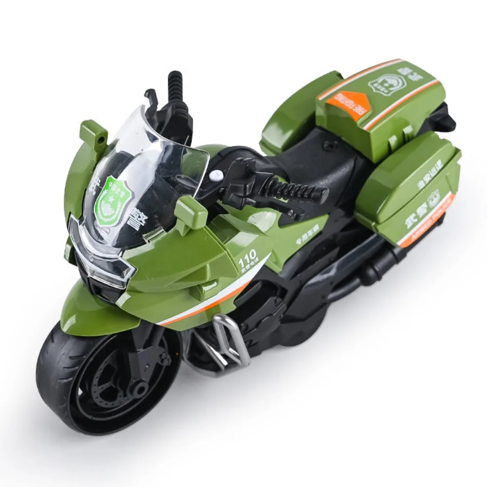 Plastic Inertial Motorcycle Toy White Black Red Green Flexible Motorcycle Model Drop-resistant Vehicle Toys Children Boy Gift