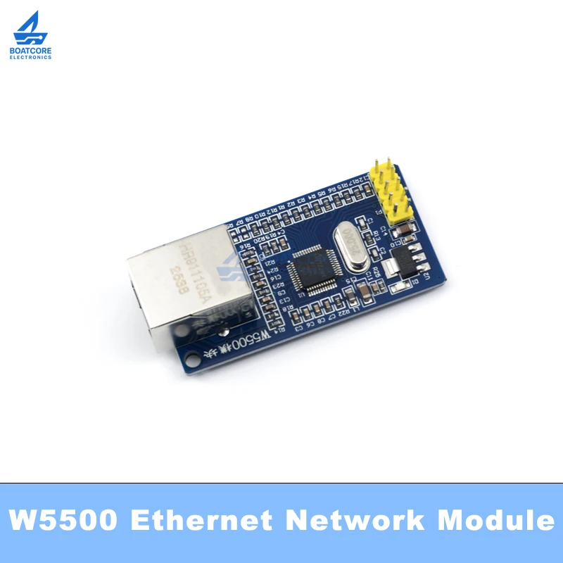 1/3/5PCS W5500 Ethernet Shield LAN Network Module Support TCP IP 51 STM32 Microcontroller 32K Bytes SPI 3.3V 5V Over W5100