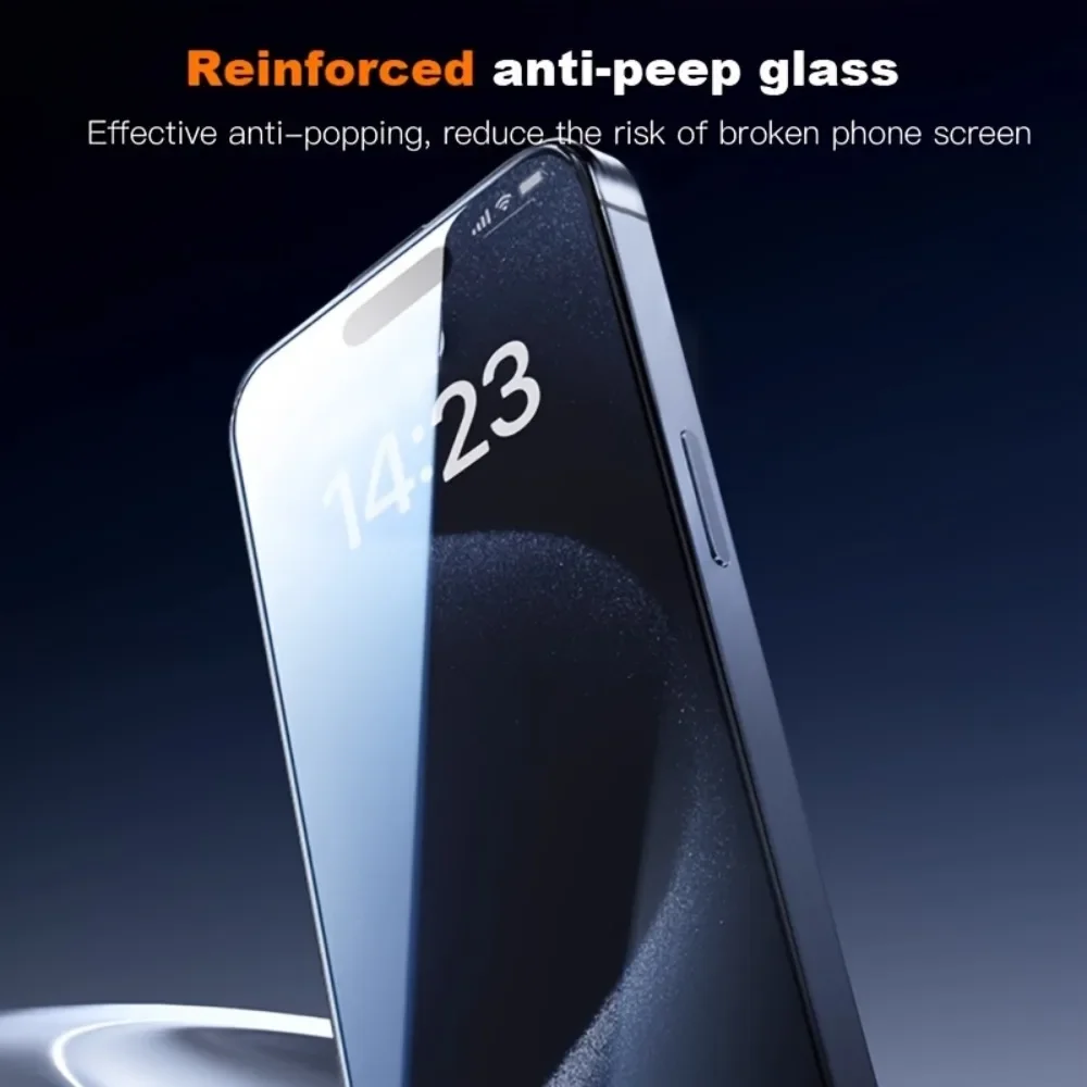 5 قطعة 4K مكافحة التجسس لامع الزجاج المقسى آيفون 17 16 15 برو ماكس 17 الهواء حامي الشاشة آيفون 14 13 12 11 برو 15 14 زائد