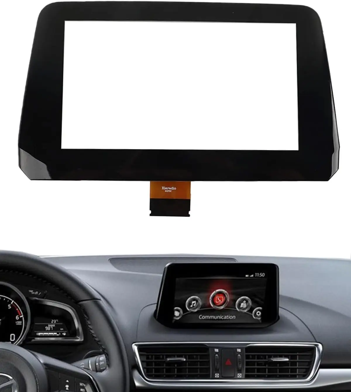 

REPLACEMENT 7' TOUCH-SCREEN for 2017-2018 MAZDA 3 Alexa fit GPS NAVIGATION RADIO DISPLAY B61A611J0