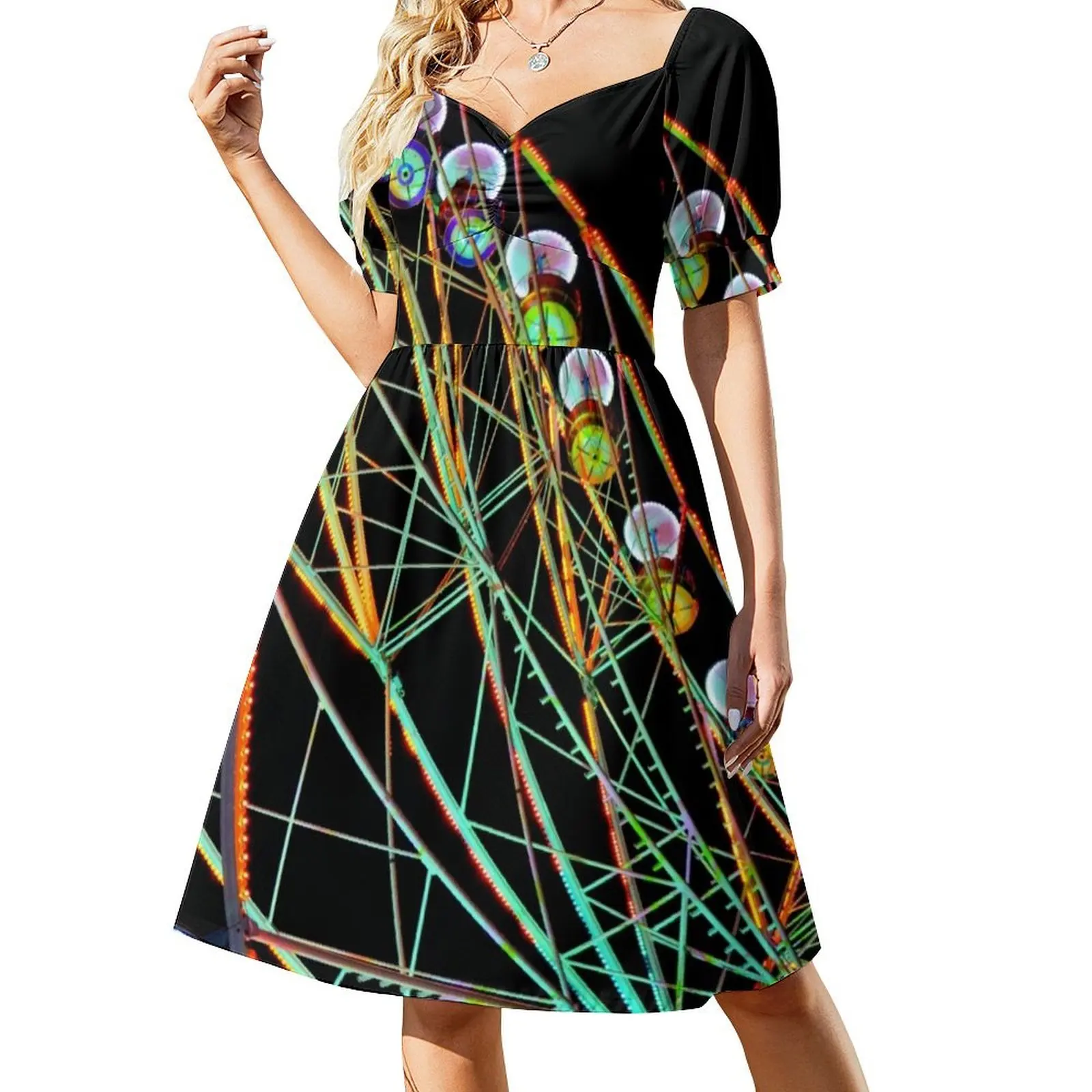 

At the fair Short-Sleeved Dress women clothes dresses summer summer dress for women 2025