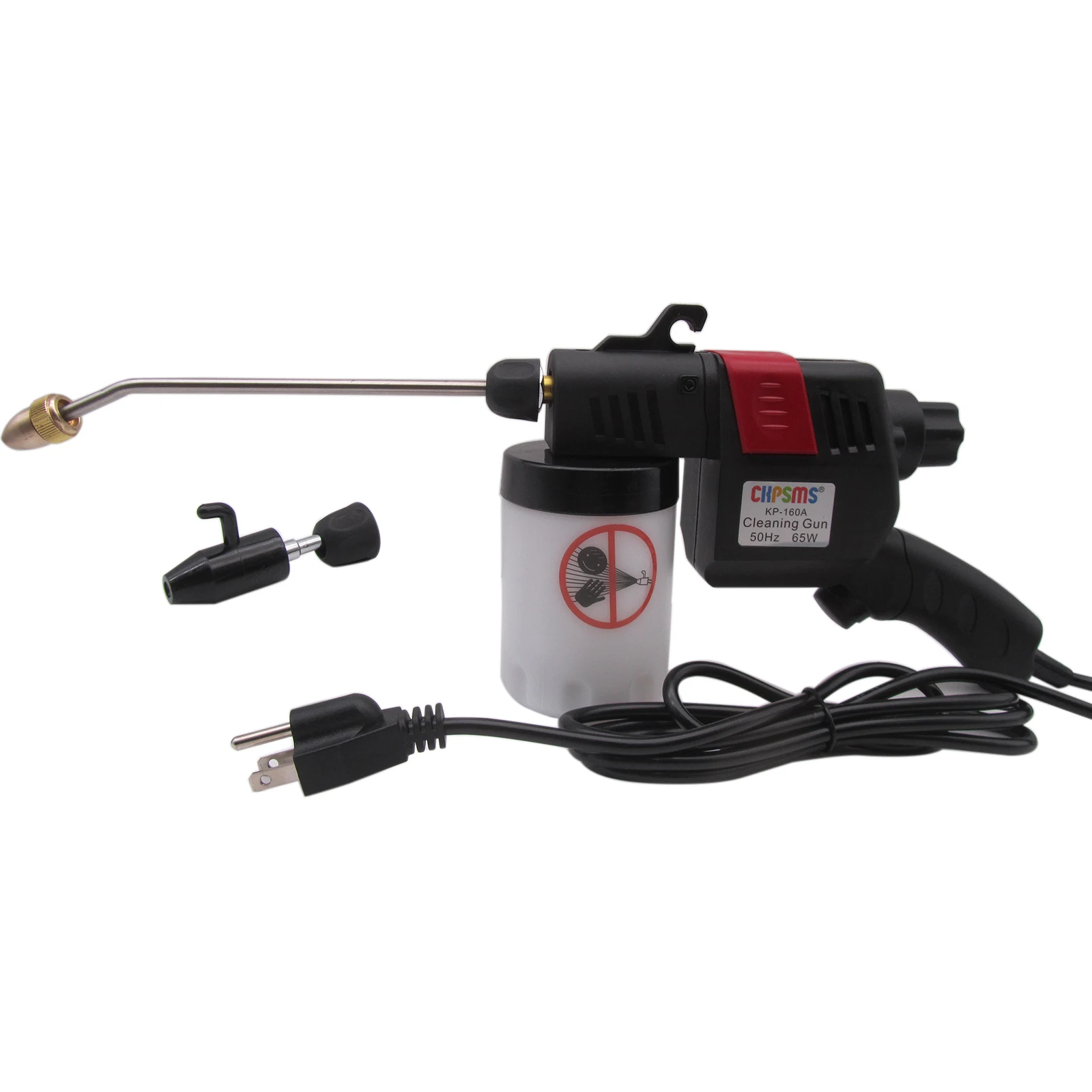 

Вилка переменного тока 110 В # KP-160A емкостью 250 мл, мини-многофункциональный пистолет для точечной чистки, изогнутая головка длиной 20 см и насадка с регулируемым изгибом