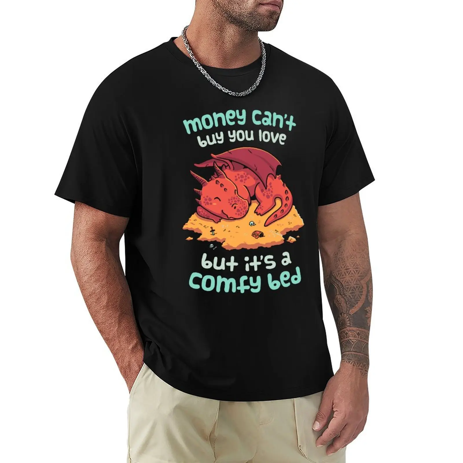 

Money Bed Dragon // Fantasy, Kawaii, Roleplay T-Shirt customs design your own Blouse plus size tops mens white t shirts