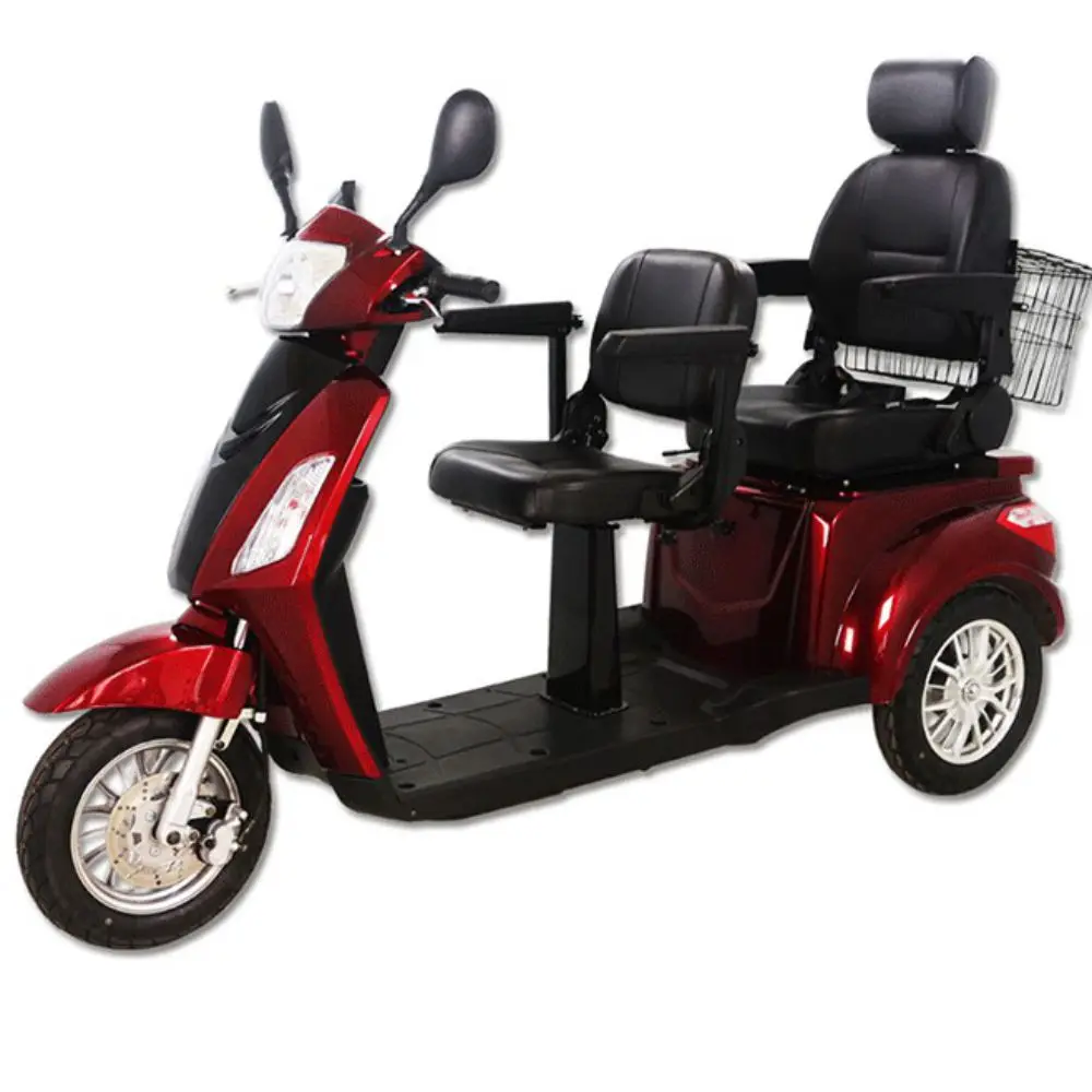 500W 1000W 48V 60V 10INCH Fat people old couples two seats trike shopping elderly travel electric tricycle three wheel scooter