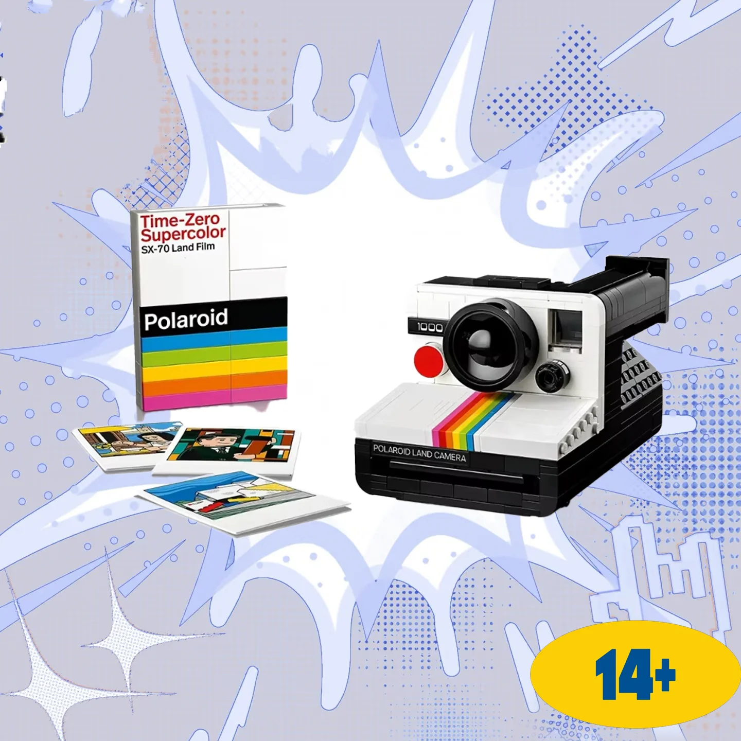 2025 جديد 21345 أفكار الإبداعية بولارويد OneStep SX-70 نموذج كاميرا اللبنات الطوب البناء للأطفال الهدايا