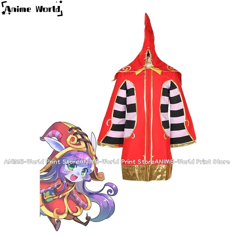 

《Custom Size》Game Lulu Cosplay Red Costume Christmas Hallowmas