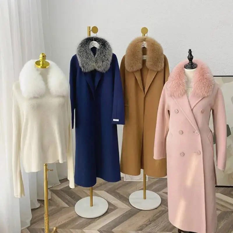 100% Real Fur Collar Keep Neck Warmer Genuine Fox Fur Scarf Winter Luxury Fluffy Shawl Luxury Scarves Female