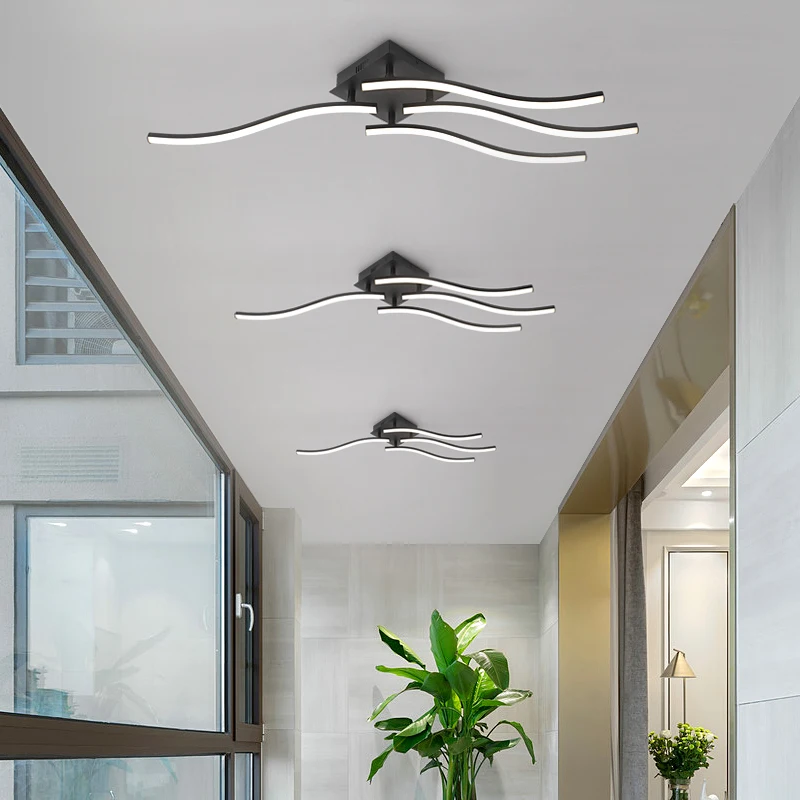 Modern 360° Rotatable LED Ceiling Light Tricolor Dimmable Shape Minimalist Design for Ceiling Chandelier Living Room Home Light