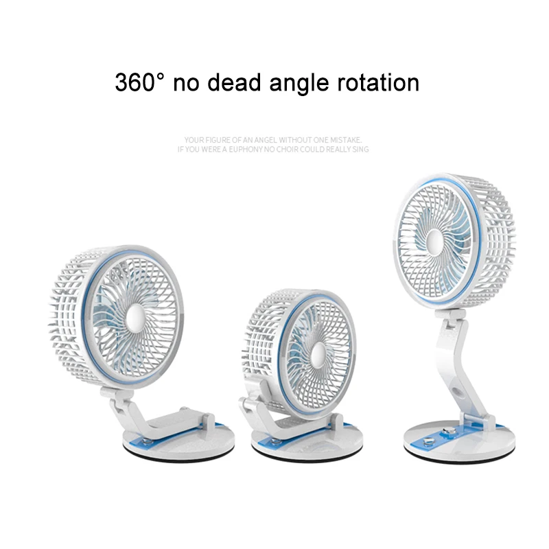 1600mAh Ventilador Solar Potente Para Casa USB Rechargeable Portable Electric Wall Fans Desktop With LED Night Light For House