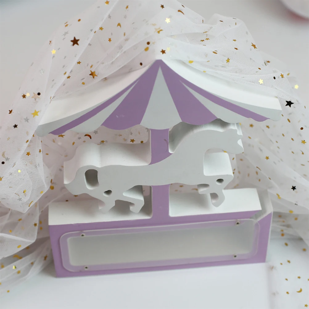 

Spinning Carriage Coin Bank Cute Unicorn Shaped Material Safe Bedroom Decoration Gift Idea