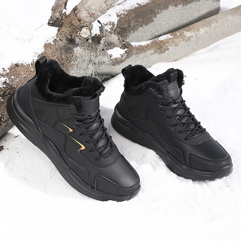 

Men's new leather casual shoes for winter and autumn, waterproof and lightweight sports shoes, large size