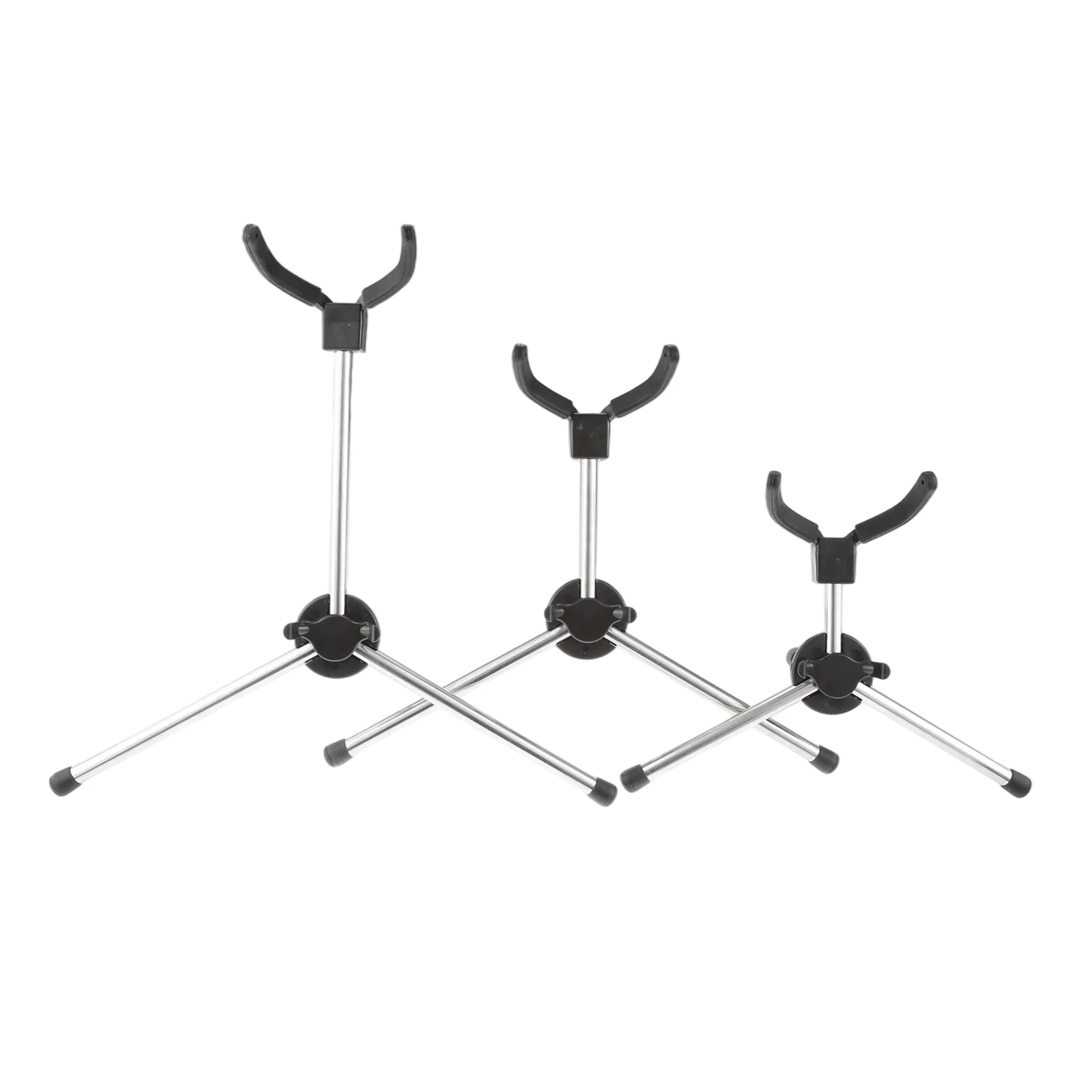 Alto/Tenor/Soprano Saxophone Stand Foldable Portable Metal Sax Stand with Non-Slip Feet and Padded Holder Compact Tripod Design