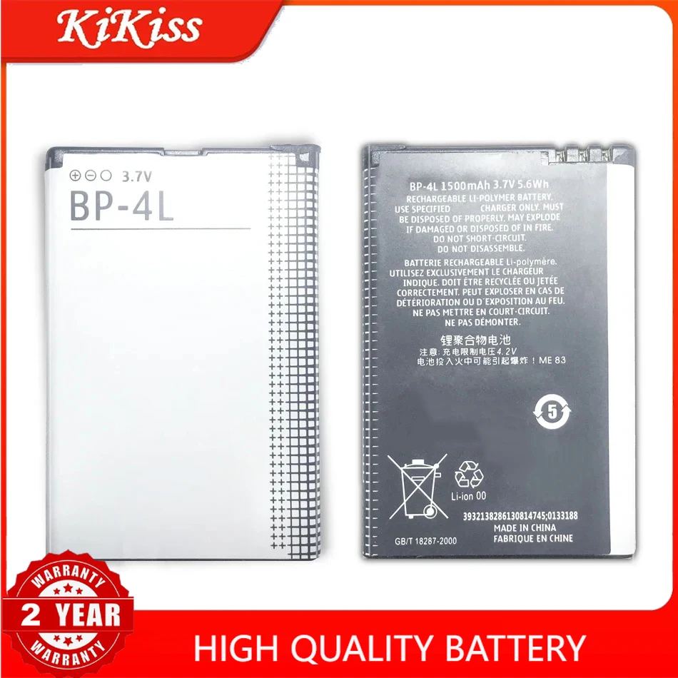 Smart Phone 3.7V 1500mAh Batterie BP-4L Pour VaEÉgalement i E52 E55 E6 E63 E71 E72 E73 E90 E95 6650F 6650T 6760 Ngarding N97 BP 4L BatBR