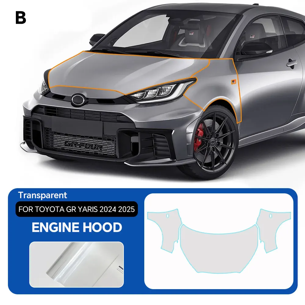 

For Toyota Corolla GR 2023 2024 TPU Paint Protection Film Self-Healing Clear Bra Pre-cut PPF Front Bumper Anti-Scratch Resistant