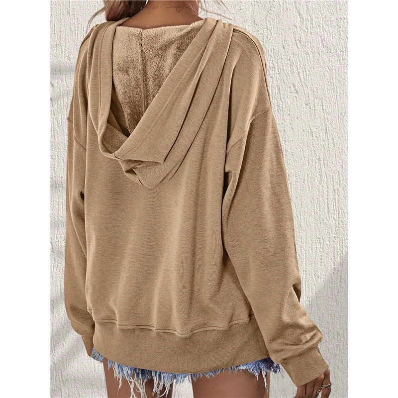 ABRT-femmes à manches longues pull sweat coupe ample entraînement t-shirt sortir décontracté à capuche Blouse haut