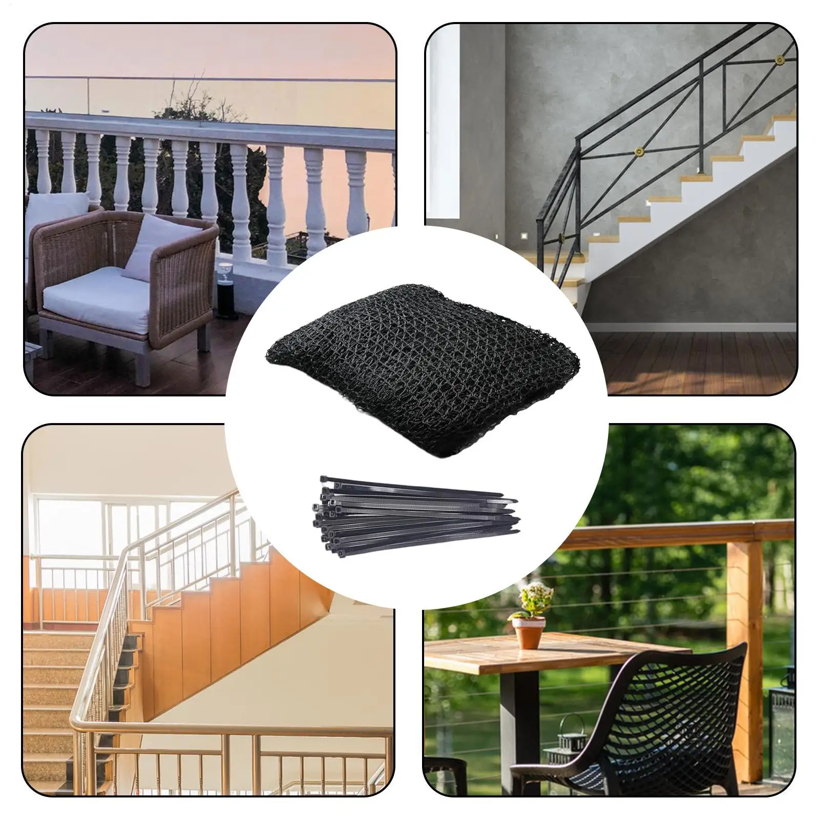 

Balcony Safety Net For Kids Mesh Protection Barrier Stair Safety Net For Kids Pets Protection Apartment Balcony Railing