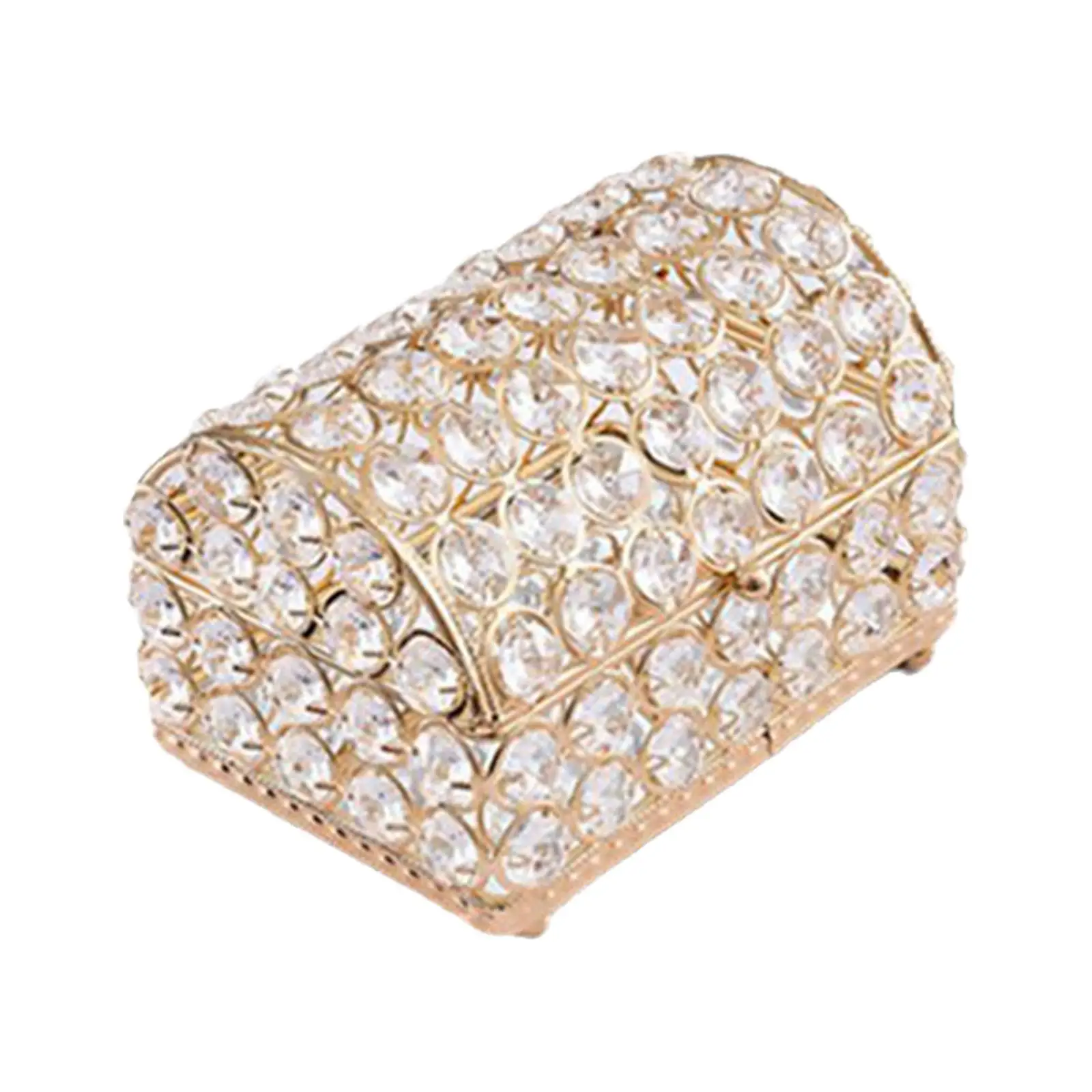 

Crystal Jewelry Box Earrings Rings Jewelry Storage Case Elegant Keepsake Box