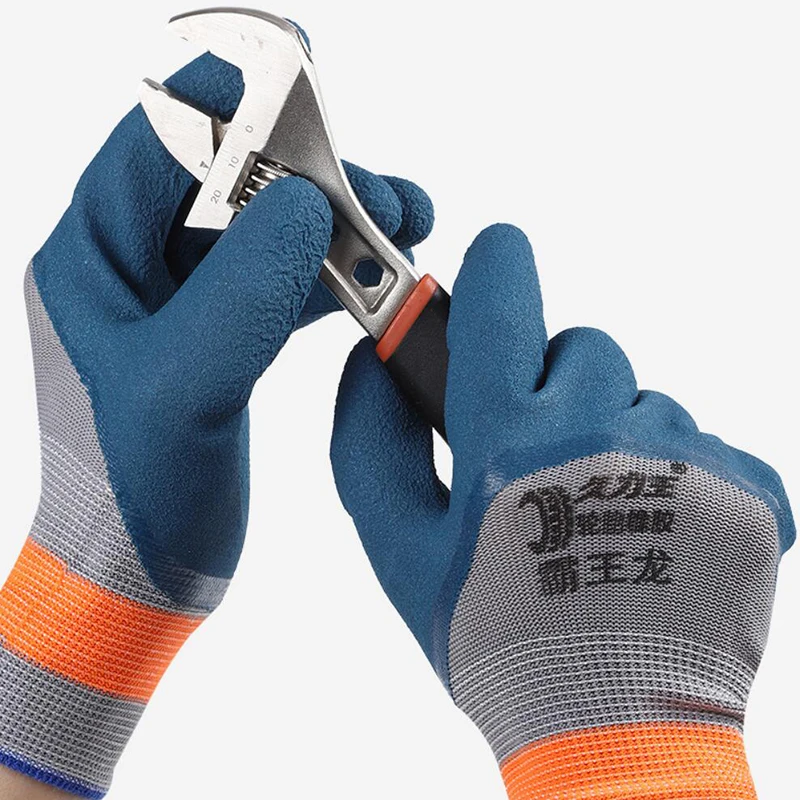 1 Pair Wear-resistant Non-slip Work Gloves Auto Repair Workshop Protection Labor Protection Gloves Tire Rubber Gloves