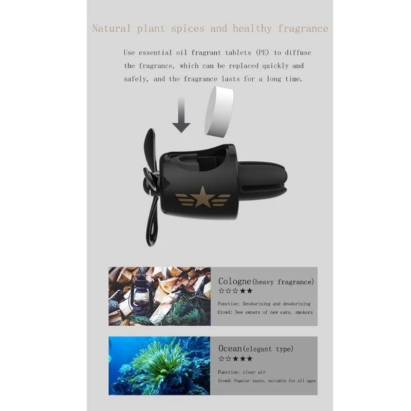 Diffuser Decor Bear Piloting Vent Air Freshener Auto Accessories Solid Gifts for Family Colleagues - view 3