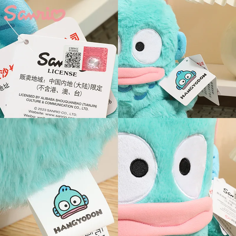 MINISO Sanrio Hangyodon การ์ตูนตุ๊กตาของเล่น Mermaid Hanton ตุ๊กตา Plush โยนหมอนของขวัญวันเกิดเพื่อนตกแต่งฮาโลวีน