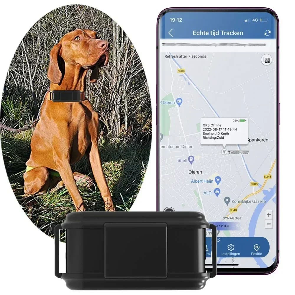 4G GPS Tracker for Hunting Dog Animal Realtime Tracking GPS Locator Waterproof 3000mAh Battery Voice Monitor Geofence Free APP