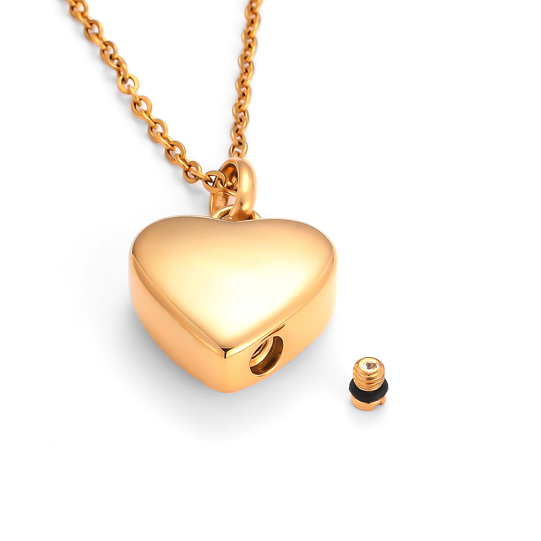 Pet Cremation Jewelry Memorial Urn Necklace for Ashes Love Heart Pendant Stainless Steel Ashes Holder Custom Engravab Keepsake
